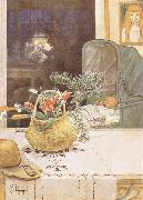 Carl Larsson Gunlog without her Mama USA oil painting reproduction